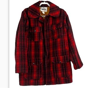 Vintage Plaid Woolrich Mackinaw Hunting Jacket 1960s - Size L